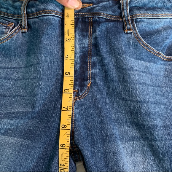 Kensie Sz 8/29 Effortless Ankle Mid Rise Dark Blue Straight Jeans - Picture 8 of 10
